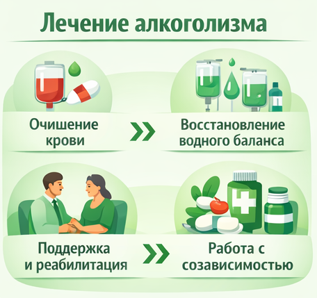 лечение алкоголизма в Навашино этапы